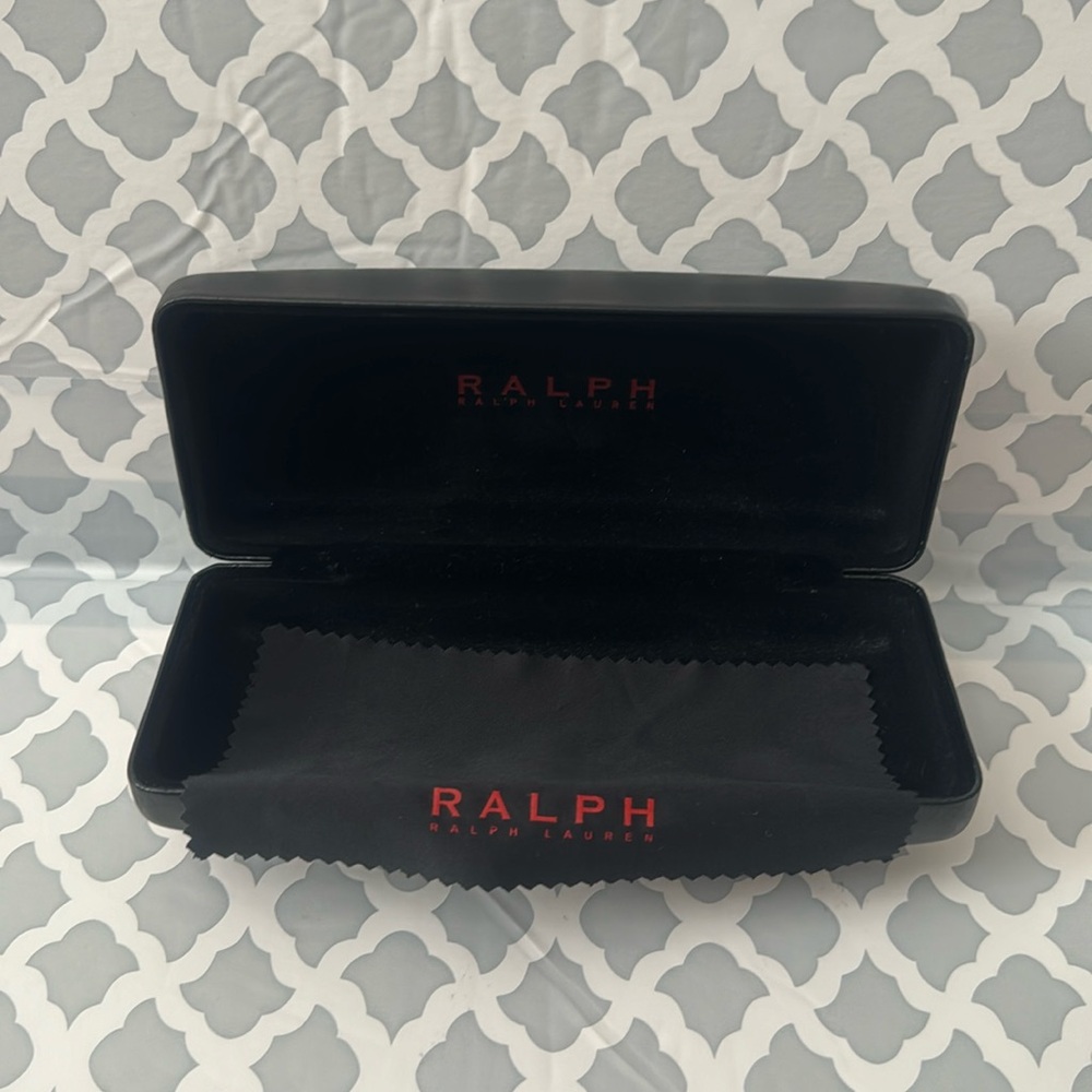 Ralph Lauren Black Leather Hardshell Eyeglass Case Designer‎ Sunglasses Case
